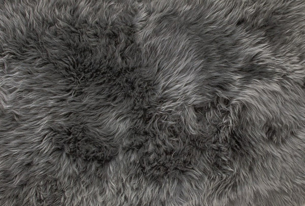 HomeRoots 3' Gray Natural Sheepskin Area Rug – Luxurious Handcrafted Accent for Cozy Living Spaces & Warmth 388537