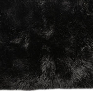 HomeRoots 2' X 5' Luxurious Black Natural Sheepskin Area Rug - Ultra-Plush Comfort for Home & Decor Style 388540