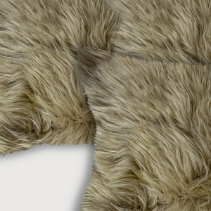 Homeroots Set Of Two 12" X 20" Taupe Sheepskin Lumbar Throw Pillows   388612