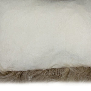 Homeroots Set Of Two 12" X 20" Taupe Sheepskin Lumbar Throw Pillows   388612