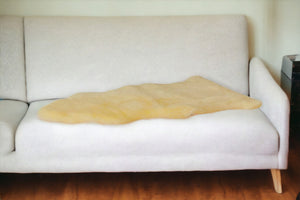 HomeRoots Off White Faux Fur Plush Throw Blanket - Luxuriously Soft, Hypoallergenic, Versatile Home Decor Accent 388643