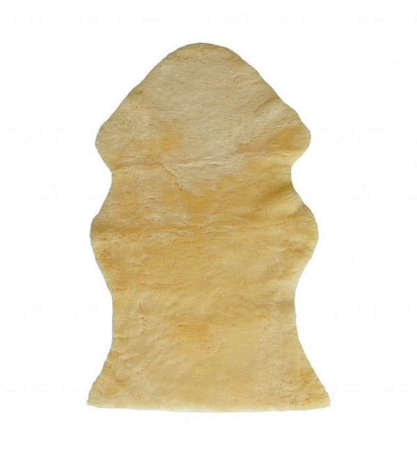 Homeroots 2" X 4" Natural Off White Medical Grade Sheepskin Throw Blanket  Sheepskin 388645