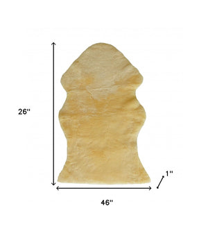 Homeroots 2" X 4" Natural Off White Medical Grade Sheepskin Throw Blanket  Sheepskin 388645