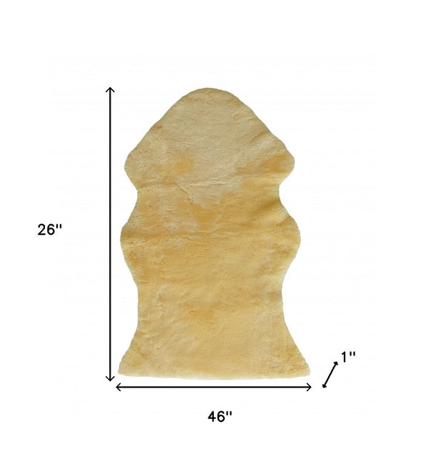 Homeroots 2" X 4" Natural Off White Medical Grade Sheepskin Throw Blanket  Sheepskin 388645