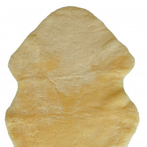 Homeroots 2" X 4" Natural Off White Medical Grade Sheepskin Throw Blanket  Sheepskin 388645