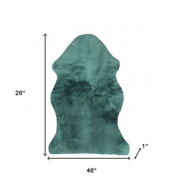 Homeroots Emerald Plush Medical Grade Sheepskin Throw Blanket  Sheepskin 388646