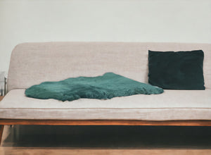 Homeroots Emerald Plush Medical Grade Sheepskin Throw Blanket  Sheepskin 388646