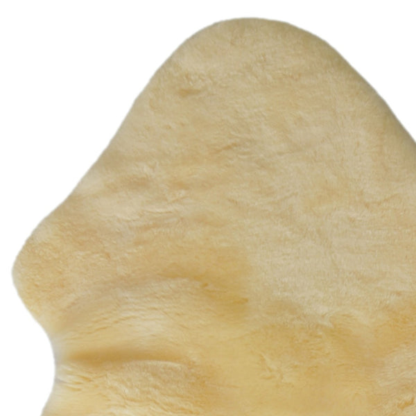 Homeroots 2" X 6" Natural Off White Medical Grade Double Sheepskin Throw Blanket  Sheepskin 388647