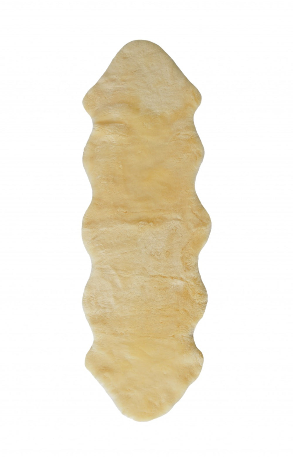 Homeroots 2" X 6" Green Natural Off White Medical Grade Double Sheepskin Throw Blanket  Sheepskin 388648