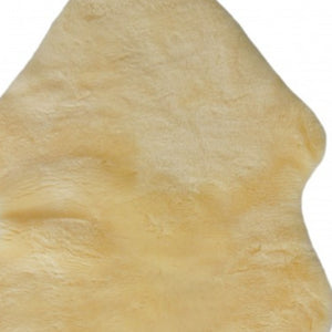 Homeroots 2" X 6" Green Natural Off White Medical Grade Double Sheepskin Throw Blanket  Sheepskin 388648