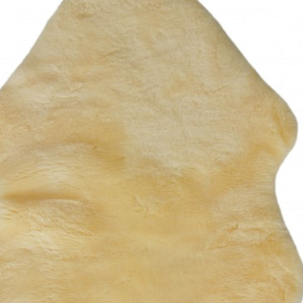 Homeroots 2" X 6" Green Natural Off White Medical Grade Double Sheepskin Throw Blanket  Sheepskin 388648