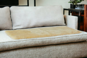 Homeroots 2" X 5" Natural Off White Medical Grade Double Sheepskin Throw Blanket  Sheepskin 388649