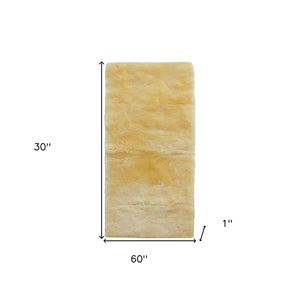 Homeroots 2" X 5" Natural Off White Medical Grade Double Sheepskin Throw Blanket  Sheepskin 388649