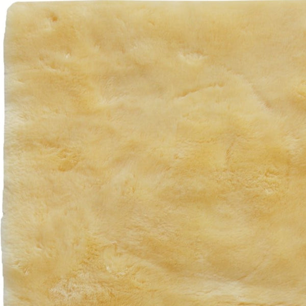 Homeroots 2" X 5" Natural Off White Medical Grade Double Sheepskin Throw Blanket  Sheepskin 388649