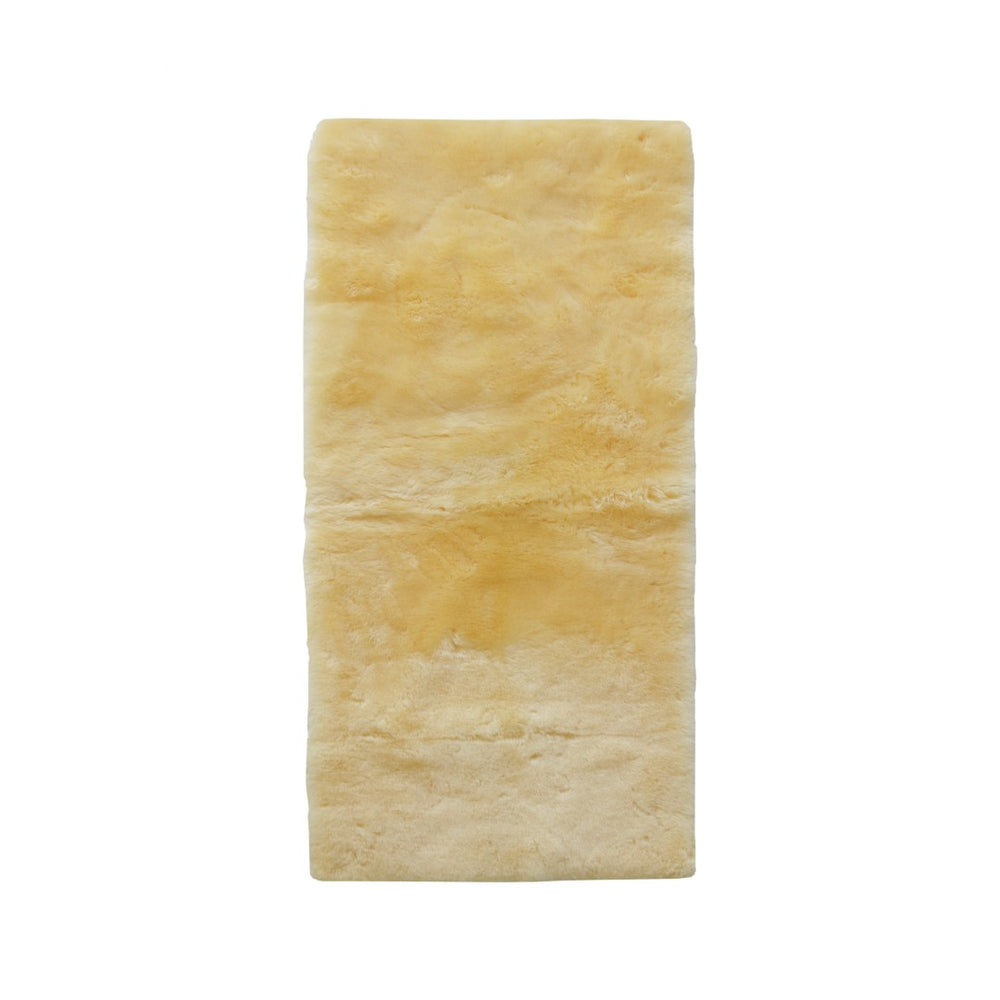 HomeRoots 2' X 5' Natural Off White Medical Grade Double Sheepskin Blanket - Soft, Therapeutic, and Durable 388649