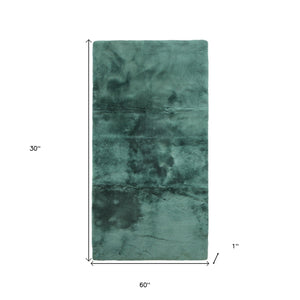 Homeroots 2" X 5" Green Natural Off White Medical Grade Double Sheepskin Throw Blanket  Sheepskin 388650