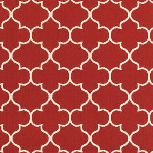 HomeRoots 5' Red and Ivory Indoor/Outdoor Area Rug – Durable, Weather-Resistant Design for Any Space 8'6" x 13' 388665