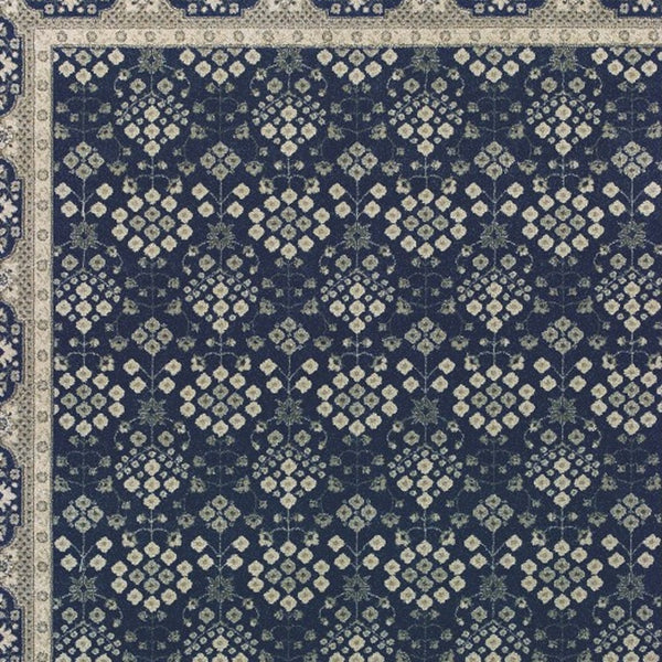Homeroots 5' X 8' Navy And Gray Floral Ditsy Area Rug Navy,Grey Polypropylene 388742