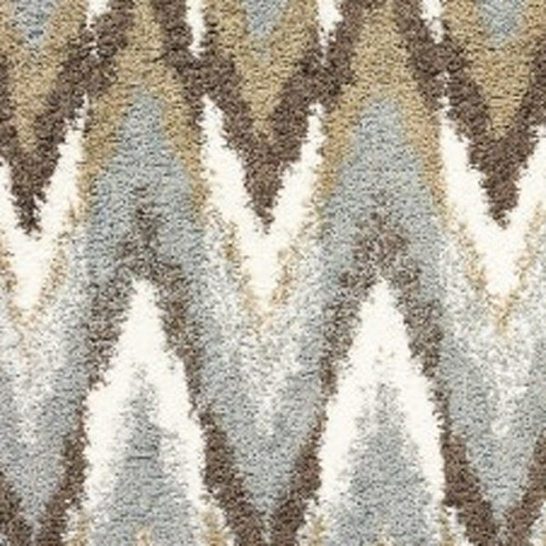HomeRoots 2' X 8' Ikat Pattern Runner Rug – Stylish Gray and Taupe Design for Modern Hallways and Entryways 7'10" x 10'10" 388848