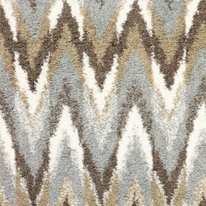 HomeRoots 2' X 8' Ikat Pattern Runner Rug – Stylish Gray and Taupe Design for Modern Hallways and Entryways 7'10" x 10'10" 388848