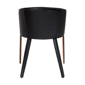 EuroStyle Pallas Architectural Leather Accent Armchair for Modern Living Rooms and Office Spaces 38884COG