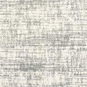 HomeRoots 2' X 8' Abstract Strokes Runner Rug - Contemporary Design for Hallways, Soft, Durable & Stylish Ivory/ Grey 5'3" x 7'6" 388852