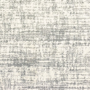 HomeRoots 2' X 8' Abstract Strokes Runner Rug - Contemporary Design for Hallways, Soft, Durable & Stylish Ivory/ Grey 6'7" x 9'6" 388853
