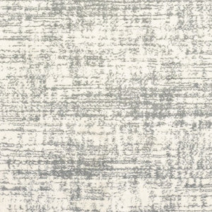HomeRoots 2' X 8' Abstract Strokes Runner Rug - Contemporary Design for Hallways, Soft, Durable & Stylish Ivory/ Grey 7'10" x 10'10" 388854