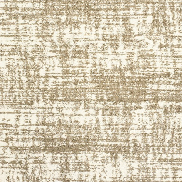 Homeroots 5' X 8' Ivory And Gray Abstract Strokes Area Rug Ivory,Taupe Polyester 388858
