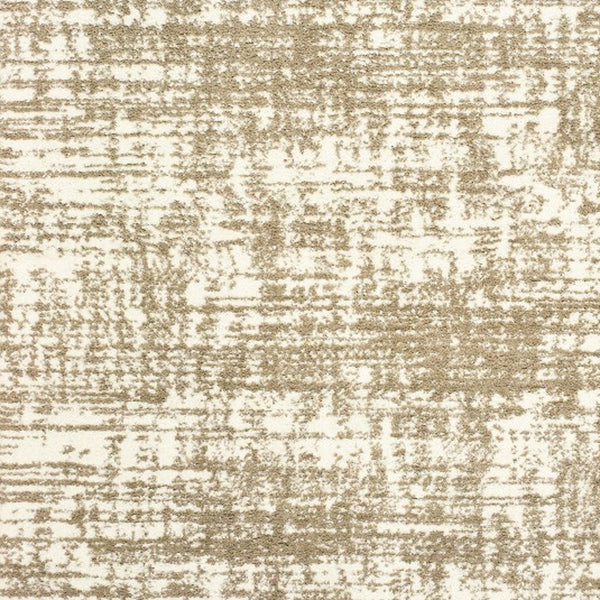 Homeroots 5' X 8' Ivory And Gray Abstract Strokes Area Rug Ivory,Taupe Polyester 388858