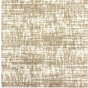 Homeroots 5' X 8' Ivory And Gray Abstract Strokes Area Rug Ivory,Taupe Polyester 388858