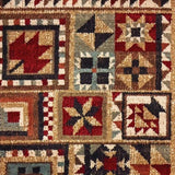 Homeroots 2' X 8' Brown And Red Ikat Patchwork Runner Rug  Polypropylene 388868