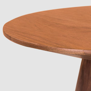 EuroStyle Wesley Round Walnut Veneer Side Table FSC Certified Wood for Living or Bedroom 38886WAL-A