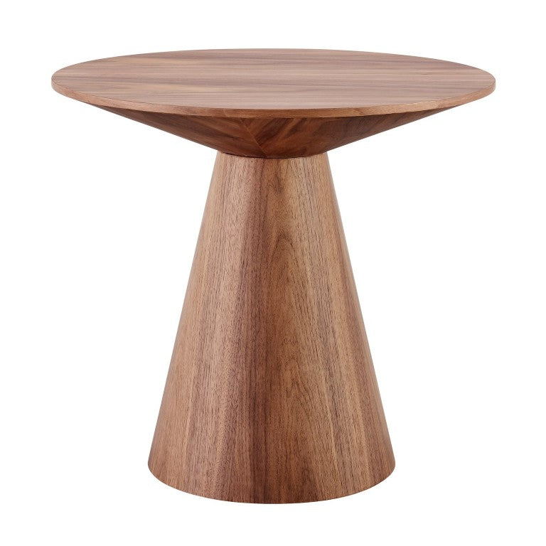 EuroStyle Wesley American Walnut Veneer Square Side Table for Modern Living and Bedroom Spaces 38886WAL-KIT