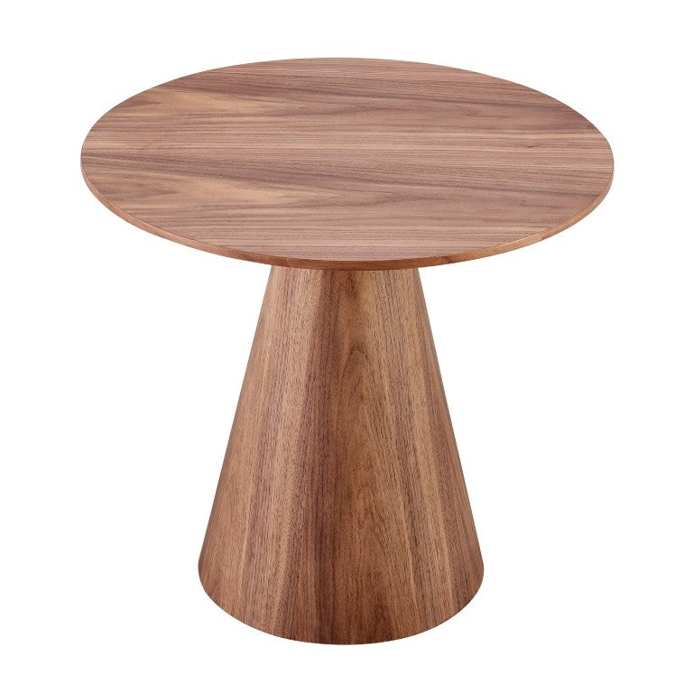 EuroStyle Wesley American Walnut Veneer Square Side Table for Modern Living and Bedroom Spaces 38886WAL-KIT
