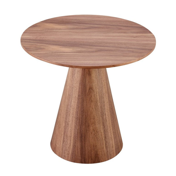 EuroStyle Wesley American Walnut Veneer Square Side Table for Modern Living and Bedroom Spaces 38886WAL-KIT