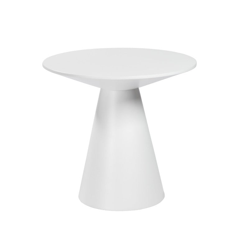 EuroStyle Wesley Lacquered Square Side Table Matte White Engineered Wood for Living Spaces 38886WHT-A