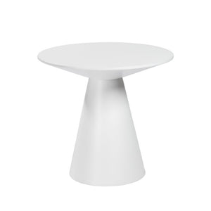 EuroStyle Wesley Lacquered Square Side Table Matte White Engineered Wood for Living Spaces 38886WHT-A