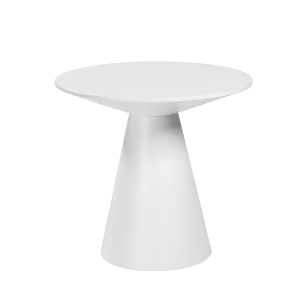 EuroStyle Wesley Lacquered Square Side Table Matte White Engineered Wood for Living Spaces 38886WHT-A