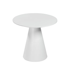 EuroStyle Wesley Lacquered Square Side Table Matte White Engineered Wood for Living Spaces 38886WHT-A