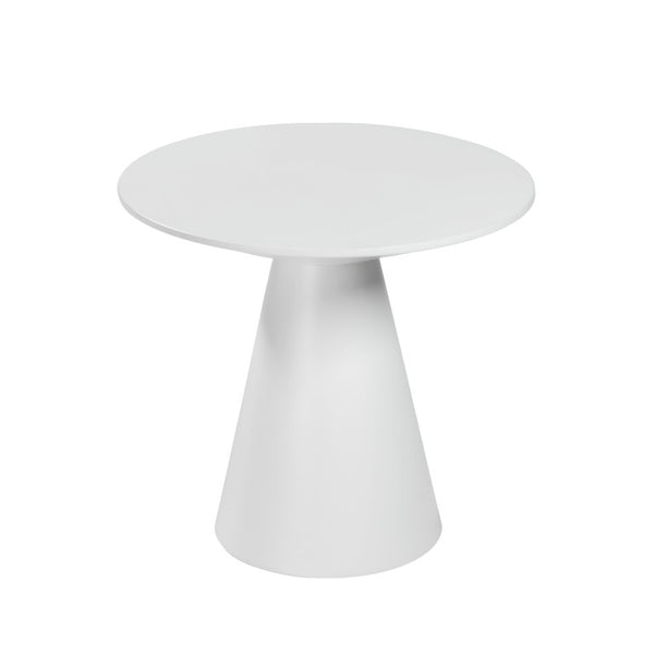 EuroStyle Wesley Lacquered Square Side Table Matte White Engineered Wood for Living Spaces 38886WHT-A