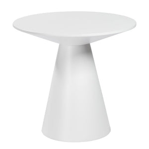 EuroStyle Wesley Square Side Table Matte White Lacquer Finish Geometric Modern Living Room Accent 38886WHT-KIT