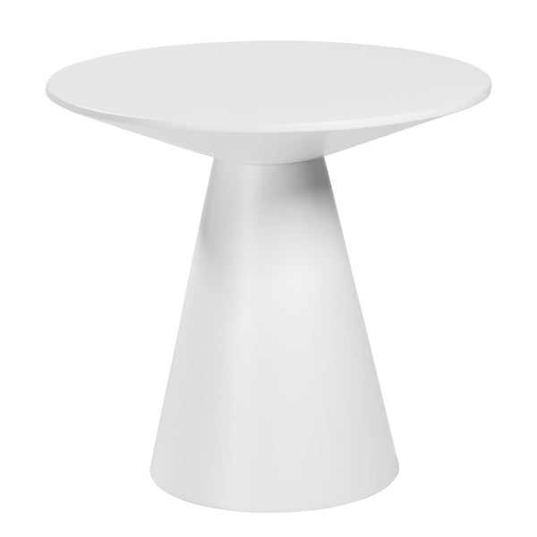 EuroStyle Wesley Square Side Table Matte White Lacquer Finish Geometric Modern Living Room Accent 38886WHT-KIT