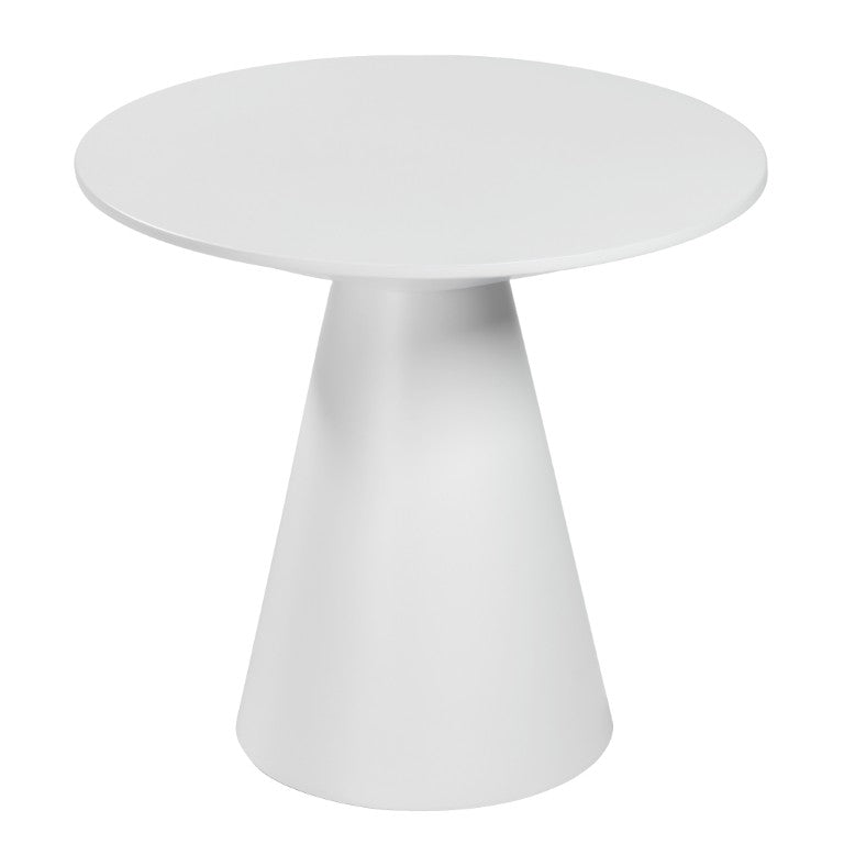 EuroStyle Wesley Square Side Table Matte White Lacquer Finish Geometric Modern Living Room Accent 38886WHT-KIT