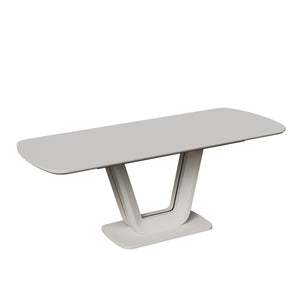 English Elm 62.4" Extendable Mdf Dining Table Mid-century Industrial Style with Bold X Metal Legs W2189S00825
