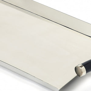 Homeroots 19" Silver Stainless Steel Serving Tray   388898