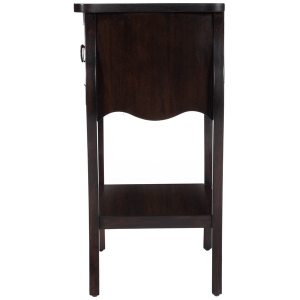 Homeroots Dark Brown Chocolate Single Drawer Night Stand   388902