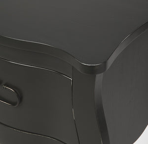 Homeroots 28" Black One Drawer Nightstand   388903