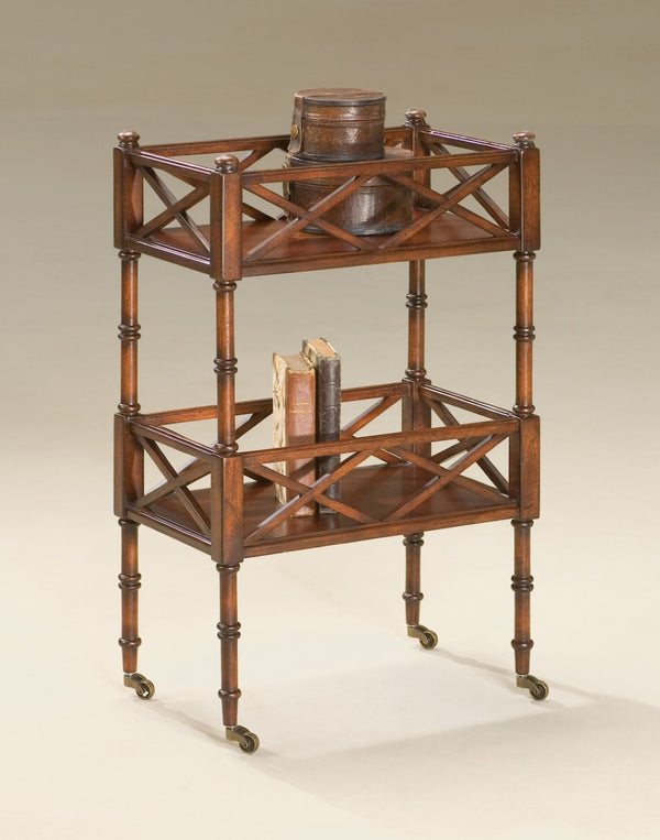 HomeRoots Plantation Cherry Mobile Server - Stylish Vintage-Design Bar Cart with Wheels & Ample Storage Space 388950