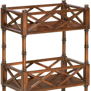HomeRoots Plantation Cherry Mobile Server - Stylish Vintage-Design Bar Cart with Wheels & Ample Storage Space 388950